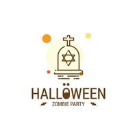Happy Halloween design with typography and white background vector