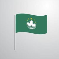 Macau waving Flag vector