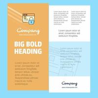 Protected website Business Company Poster Template with place for text and images vector background