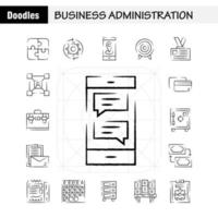 paquete de iconos dibujados a mano de negocios para diseñadores y desarrolladores vector
