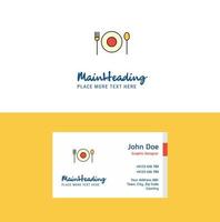 Flat Food Logo and Visiting Card Template Busienss Concept Logo Design vector