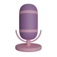 Mikrofon niedliche 3D-Darstellung png