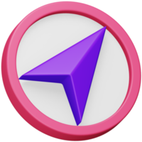 Navigator 3D-Rendering isometrisches Symbol. png