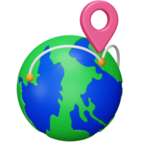 World destination 3d rendering isometric icon. png