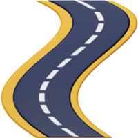 Road 3d rendering isometric icon. png