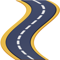 icono isométrico de renderizado 3d de carretera. png