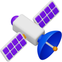 satellit 3d tolkning isometrisk ikon. png