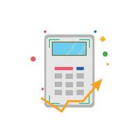 calculator flat icon, graph. vector design illustrations for websites, apps.