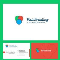 Circles Logo design with Tagline Front and Back Busienss Card Template Vector Creative Design