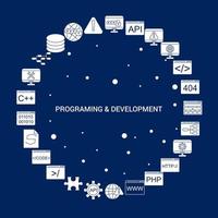 Creative Programming and Developement icon Background vector