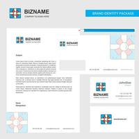 Giftbox Business Letterhead Envelope and visiting Card Design vector template