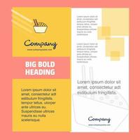 Food bowl Company Brochure Title Page Design Company profile annual report presentations leaflet Vector Background