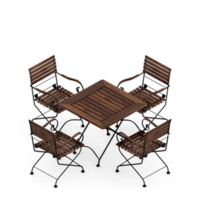 rendu 3d de l'ensemble de table isométrique png