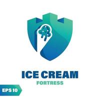 Ice Cream Fortress Logo vector