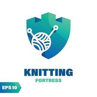 Knitting Fortress Logo vector