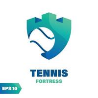 logotipo de la fortaleza de tenis vector