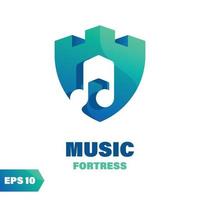 Music Fortress Logo vector