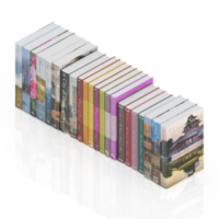 livros isométricos 3d renderização png