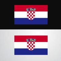 diseño de banner de bandera de croacia vector