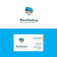 Flat Network communication Logo and Visiting Card Template Busienss Concept Logo Design vector