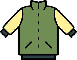 Jacket color icon vector