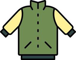 Jacket color icon vector