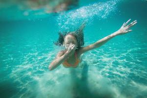 Little  Girl Snorkeling photo