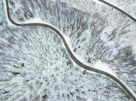 Winter Mountain Road From Above photo