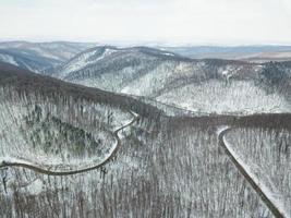 Winter Mountain Road From Above photo