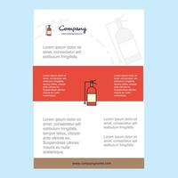 Template layout for Cylinder comany profile annual report presentations leaflet Brochure Vector Background