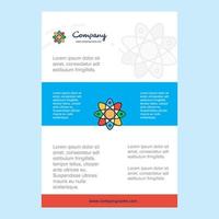 Template layout for Nuclear comany profile annual report presentations leaflet Brochure Vector Background