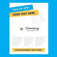 Nuclear Title Page Design for Company profile annual report presentations leaflet Brochure Vector Background