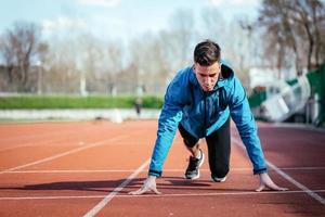 Athlete Man Ready To Run photo