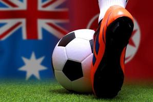 competición de copa de fútbol entre el nacional de australia y el nacional de túnez. foto