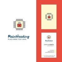 Processor Creative Logo and business card vertical Design Vector