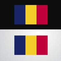 Chad Flag banner design vector