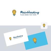 Bulb vector logotype with business card template Elegant corporate identity Vector