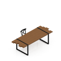 render 3d de mesa isométrica png