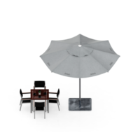 conjunto de mesa isométrica renderização 3d png