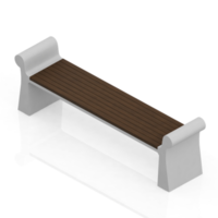 banc isométrique rendu 3d png