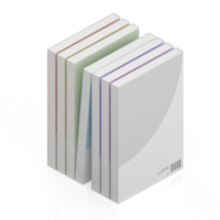 isometrico libri 3d rendere png