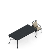 renderização 3d de mesa isométrica png