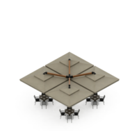 rendu 3d de l'ensemble de table isométrique png