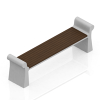 banc isométrique rendu 3d png