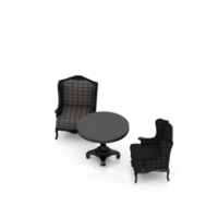 Isometric Chair 3D isolated rendering png