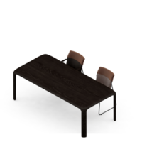 isometrico tavolo impostato 3d rendere png