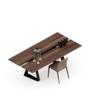 render 3d de mesa isométrica png