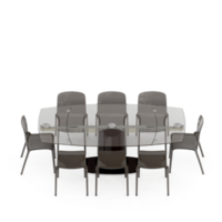 conjunto de mesa isométrica renderização 3d png