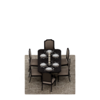 conjunto de mesa isométrica renderização 3d png