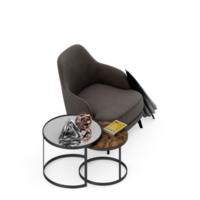 sillón isométrico aislado 3d render png